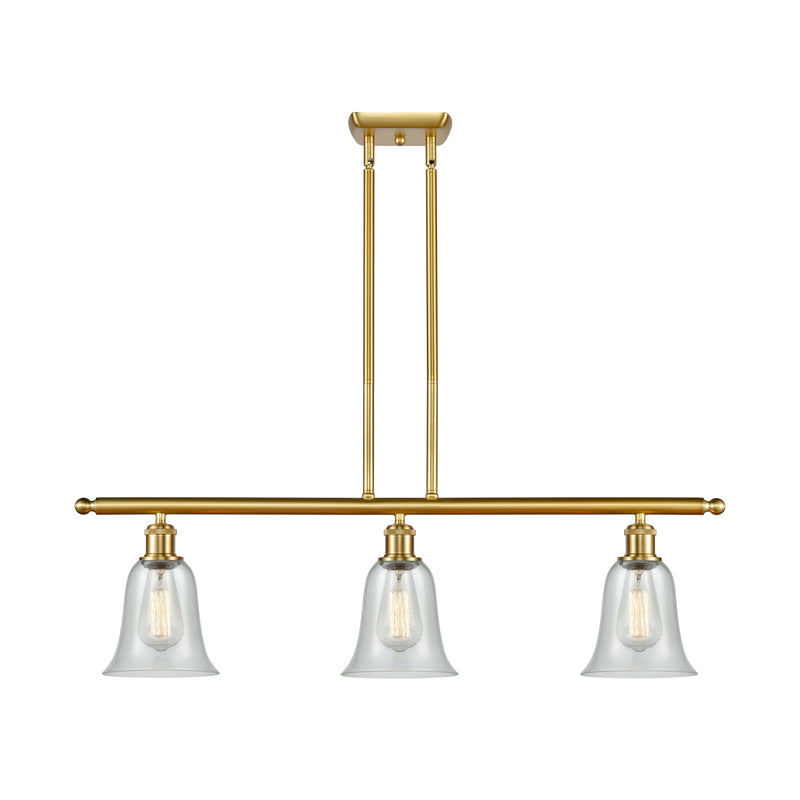 Hanover Island Light shown in the Satin Gold finish with a Fishnet shade