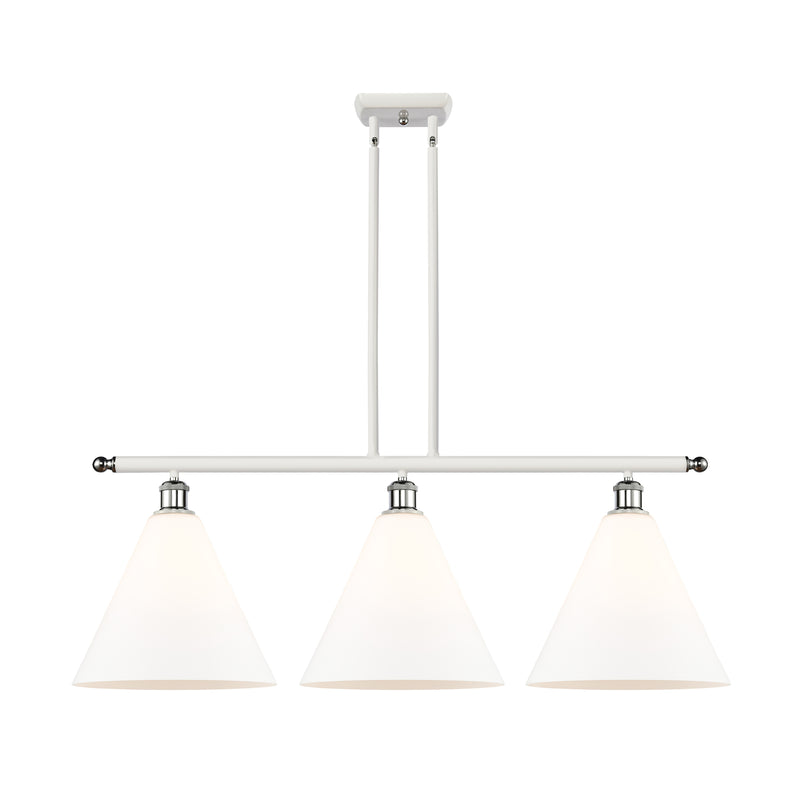 Ballston Cone Island Light shown in the White and Polished Chrome finish with a Matte White shade