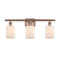 Hadley Bath Vanity Light shown in the Antique Copper finish with a Matte White shade