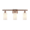 Clymer Bath Vanity Light shown in the Antique Copper finish with a Matte White shade