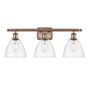 Ballston Dome Bath Vanity Light shown in the Antique Copper finish with a Clear shade