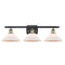 Orwell Bath Vanity Light shown in the Black Antique Brass finish with a Matte White shade