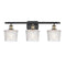 Niagra Bath Vanity Light shown in the Black Antique Brass finish with a Clear shade