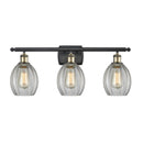 Eaton Bath Vanity Light shown in the Black Antique Brass finish with a Clear shade