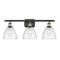 Ballston Dome Bath Vanity Light shown in the Black Antique Brass finish with a Seedy shade