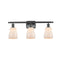 Ellery Bath Vanity Light shown in the Matte Black finish with a White shade