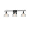 Dayton Bath Vanity Light shown in the Matte Black finish with a Clear shade