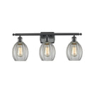 Eaton Bath Vanity Light shown in the Matte Black finish with a Clear shade