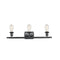 Innovations Lighting Bare Bulb 3 Light Bath Vanity Light Part Of The Ballston Collection 516-3W-BK-LED