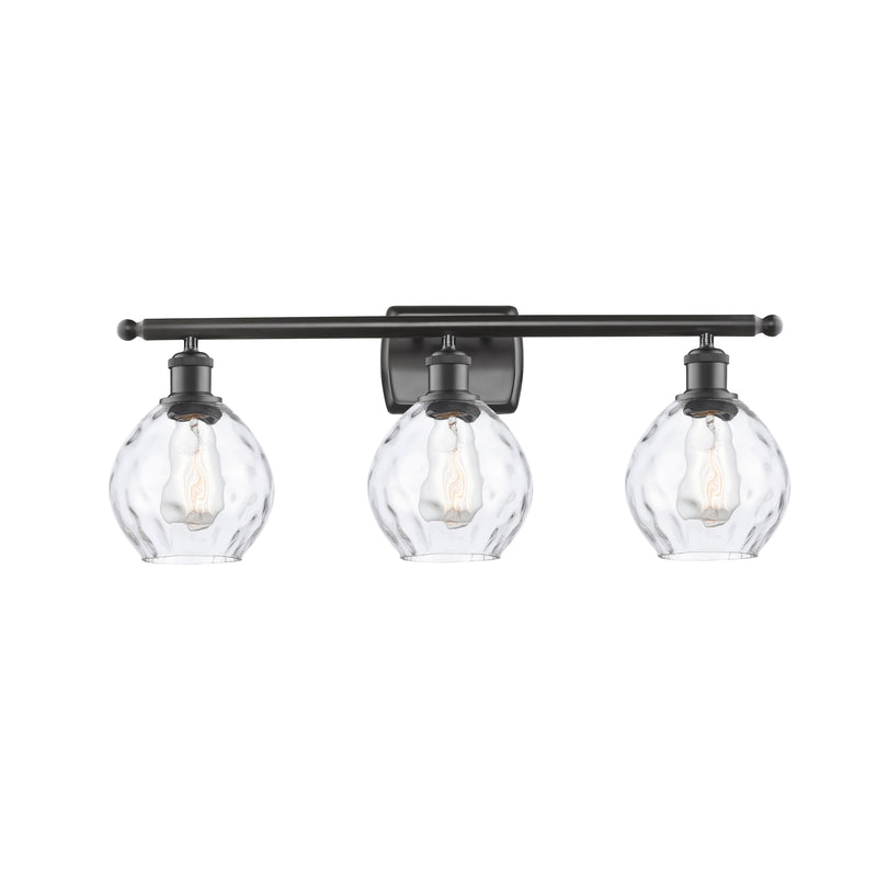 Waverly Bath Vanity Light shown in the Oil Rubbed Bronze finish with a Clear shade