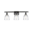 Brookfield Bath Vanity Light shown in the Oil Rubbed Bronze finish with a Clear shade