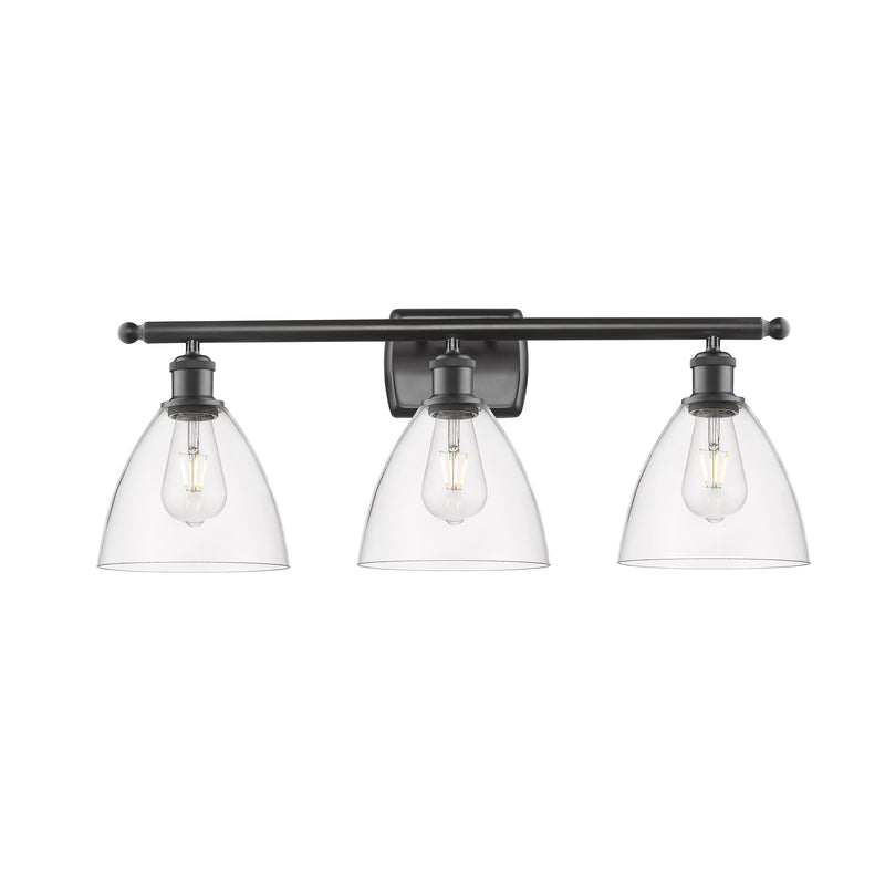 Ballston Dome Bath Vanity Light shown in the Oil Rubbed Bronze finish with a Clear shade