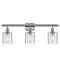 Cobbleskill Bath Vanity Light shown in the Polished Chrome finish with a Clear shade