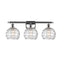 Deco Swirl Bath Vanity Light shown in the Polished Chrome finish with a Clear shade