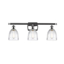 Brookfield Bath Vanity Light shown in the Polished Chrome finish with a Clear shade