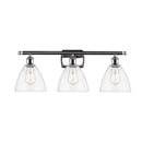 Ballston Dome Bath Vanity Light shown in the Polished Chrome finish with a Clear shade