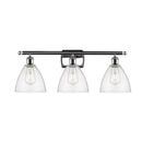 Ballston Dome Bath Vanity Light shown in the Polished Chrome finish with a Seedy shade