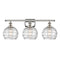 Deco Swirl Bath Vanity Light shown in the Polished Nickel finish with a Clear shade