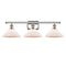 Orwell Bath Vanity Light shown in the Polished Nickel finish with a Matte White shade