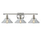 Orwell Bath Vanity Light shown in the Polished Nickel finish with a Clear shade