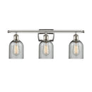 Caledonia Bath Vanity Light shown in the Polished Nickel finish with a Charcoal shade