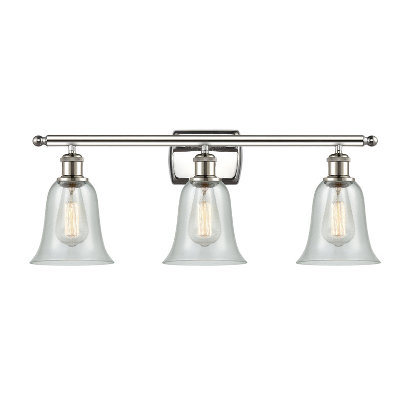 Hanover Bath Vanity Light shown in the Polished Nickel finish with a Fishnet shade