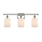 Hadley Bath Vanity Light shown in the Polished Nickel finish with a Matte White shade