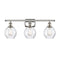 Waverly Bath Vanity Light shown in the Polished Nickel finish with a Clear shade