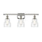 Ellery Bath Vanity Light shown in the Polished Nickel finish with a Seedy shade