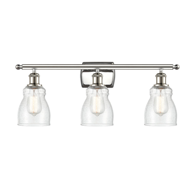 Ellery Bath Vanity Light shown in the Polished Nickel finish with a Seedy shade