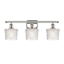 Niagra Bath Vanity Light shown in the Polished Nickel finish with a Clear shade