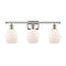 Eaton Bath Vanity Light shown in the Polished Nickel finish with a Matte White shade