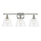 Ballston Dome Bath Vanity Light shown in the Polished Nickel finish with a Clear shade