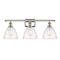 Ballston Dome Bath Vanity Light shown in the Polished Nickel finish with a Seedy shade