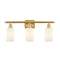 Clymer Bath Vanity Light shown in the Satin Gold finish with a Matte White shade