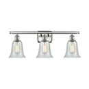 Hanover Bath Vanity Light shown in the Brushed Satin Nickel finish with a Fishnet shade