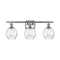 Waverly Bath Vanity Light shown in the Brushed Satin Nickel finish with a Clear shade