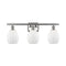 Eaton Bath Vanity Light shown in the Brushed Satin Nickel finish with a Matte White shade