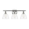 Ballston Dome Bath Vanity Light shown in the Brushed Satin Nickel finish with a Clear shade