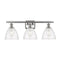 Ballston Dome Bath Vanity Light shown in the Brushed Satin Nickel finish with a Seedy shade