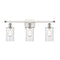 Clymer Bath Vanity Light shown in the White and Polished Chrome finish with a Clear shade