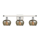 Fenton Bath Vanity Light shown in the White and Polished Chrome finish with a Mercury shade