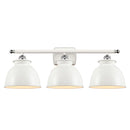 Adirondack Bath Vanity Light shown in the White and Polished Chrome finish with a Glossy White shade