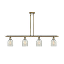 Caledonia Island Light shown in the Antique Brass finish with a Mouchette shade