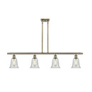 Hanover Island Light shown in the Antique Brass finish with a Fishnet shade