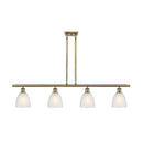 Castile Island Light shown in the Antique Brass finish with a White shade