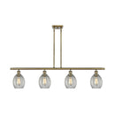 Eaton Island Light shown in the Antique Brass finish with a Clear shade