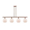 Athens Island Light shown in the Antique Copper finish with a Matte White shade