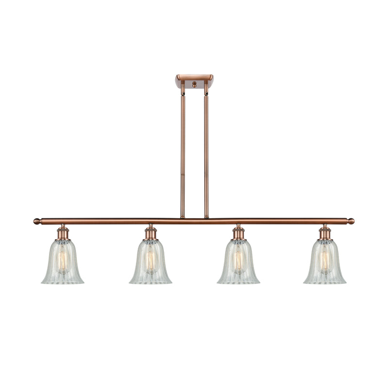 Hanover Island Light shown in the Antique Copper finish with a Mouchette shade