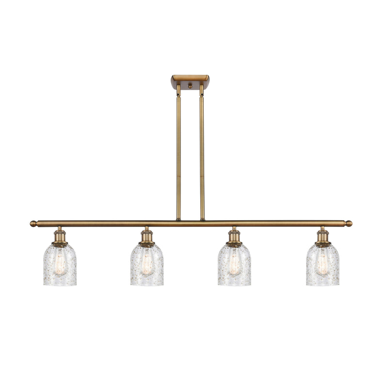 Caledonia Island Light shown in the Brushed Brass finish with a Mica shade